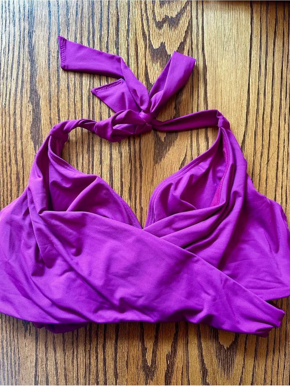 Athleta Magenta Halter Wrap Bikini Top
